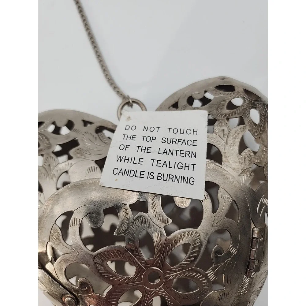 Iron‎ cutwork hanging Heart shaped Lantern